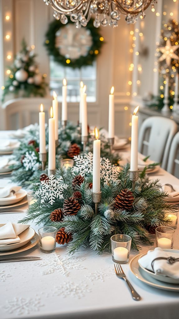 winter themed table decorations