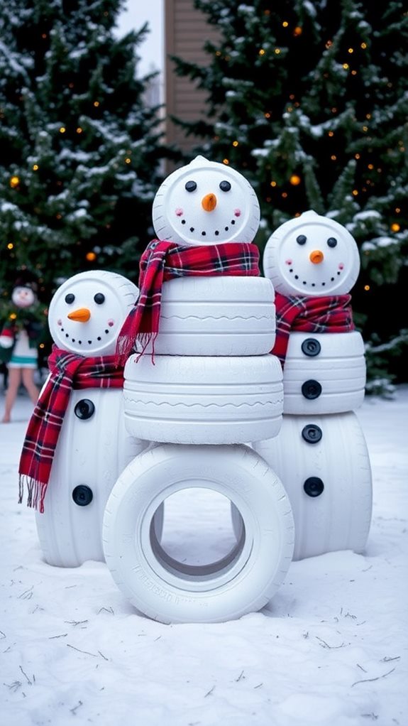 winter themed tire decoration