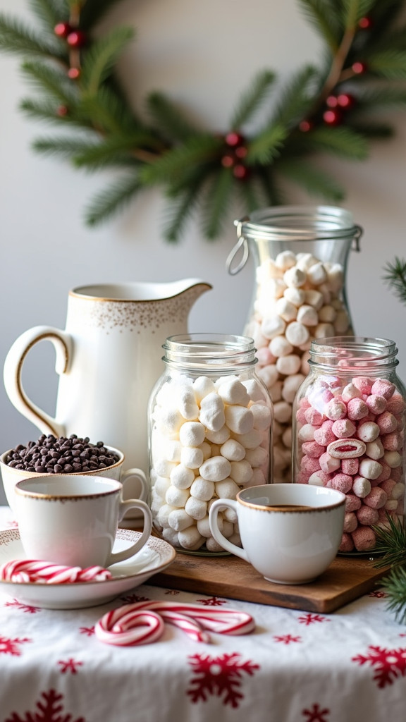 10. Set Up a Hot Cocoa Bar as a Fun Addition