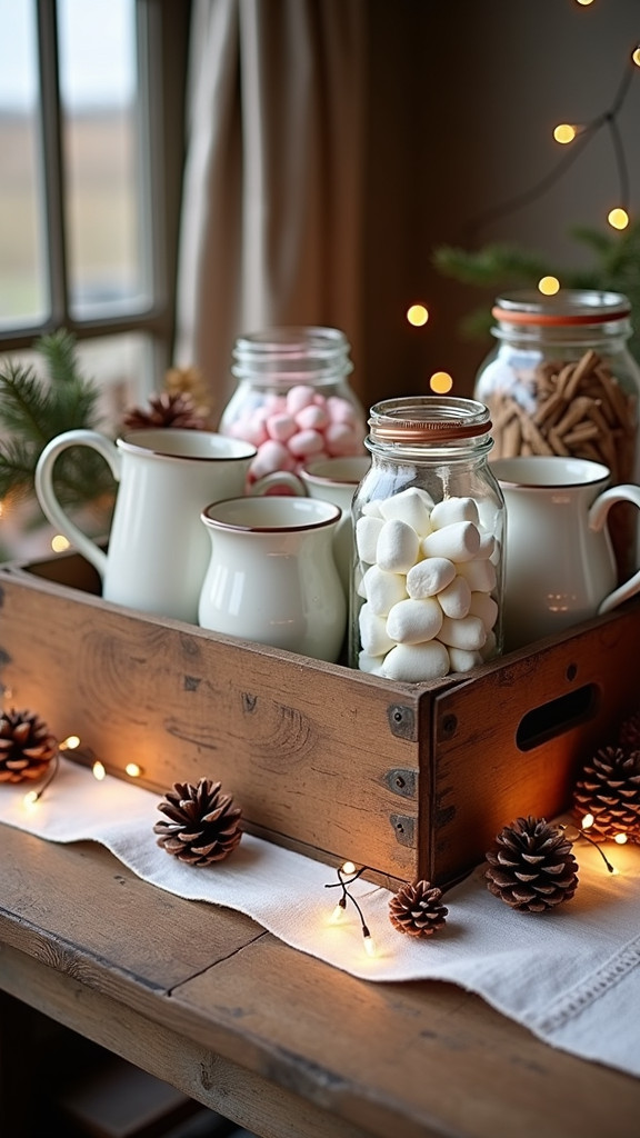 13. Build a Hot Cocoa Bar with Fun Toppings