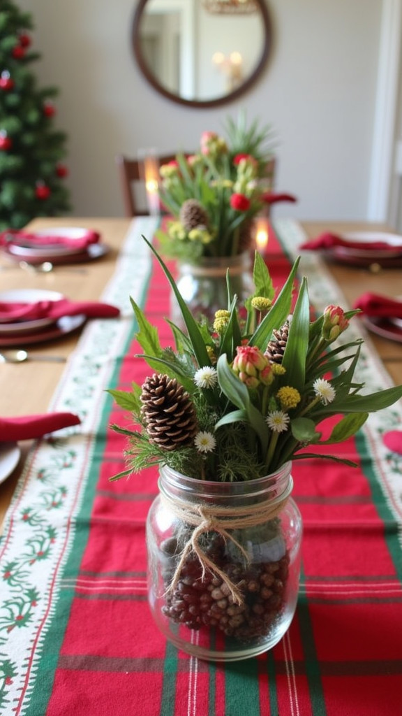 20. Use Holiday-Themed Tablecloths for Easy Styling