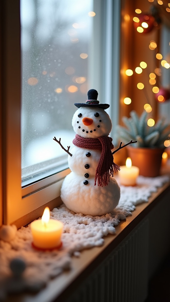 23. Design a Mini Indoor Snowman with Cotton Balls