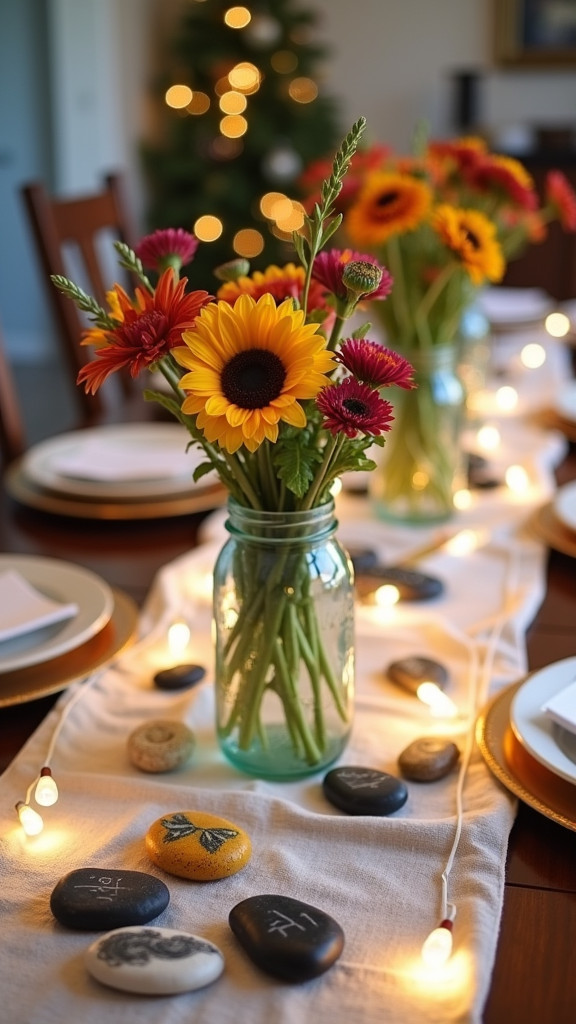 28. Use Simple DIY Crafts as Table Decor