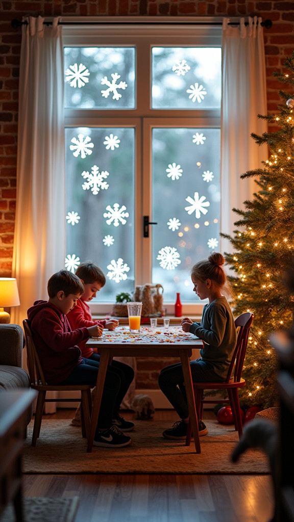 29. Craft Simple Snowflake Window Clings