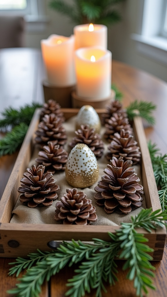 3. Use Pinecones for Natural Centerpieces