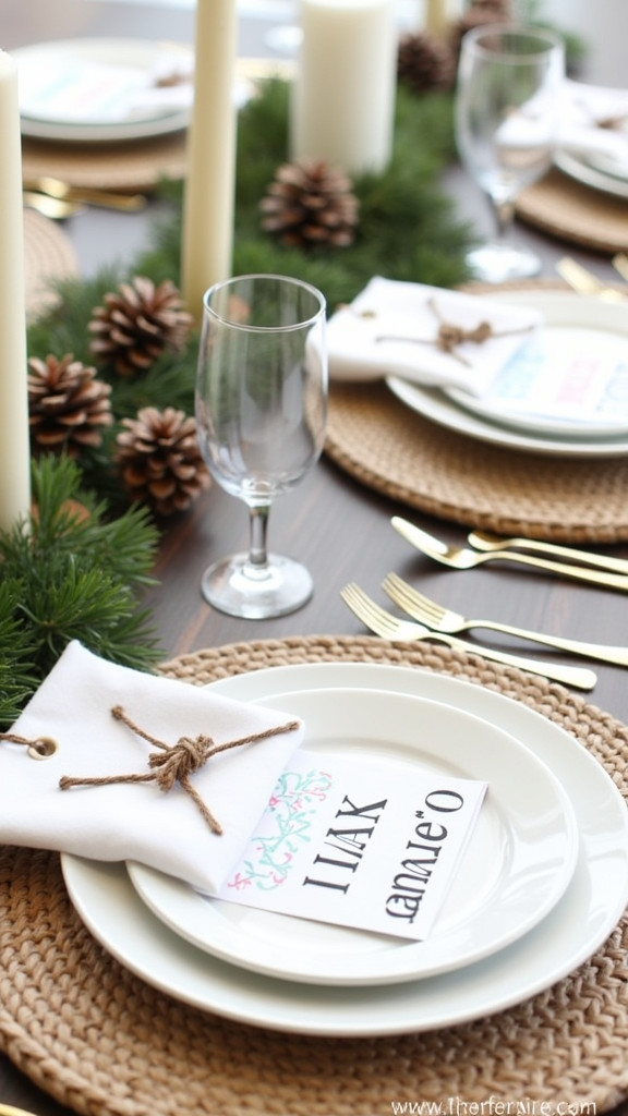 8. Personalize Place Settings with Custom Name Tags