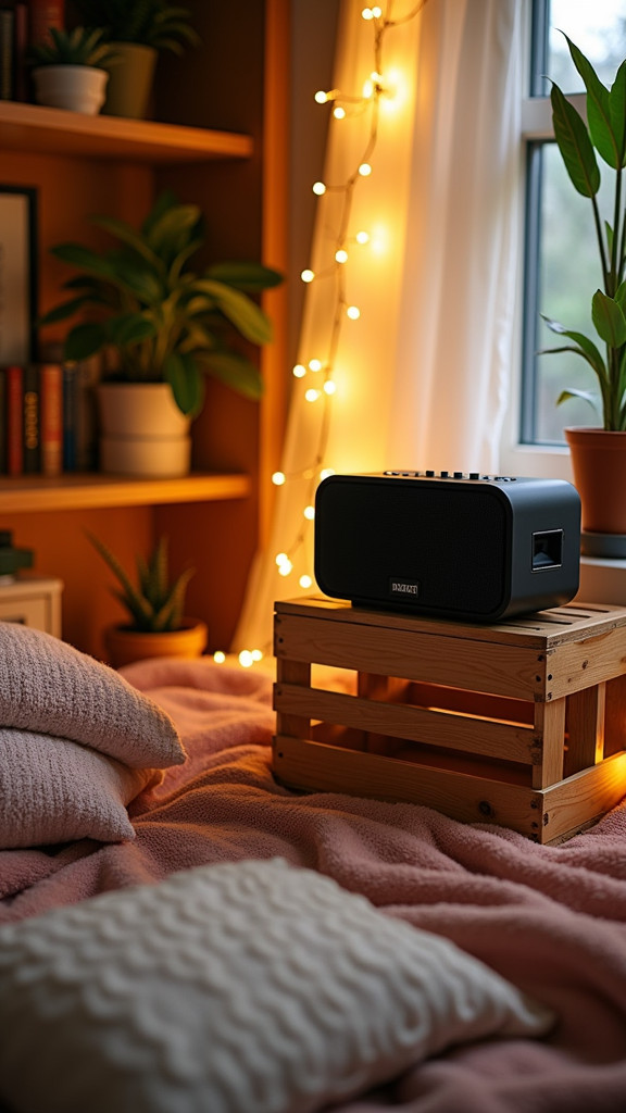 Add a Bluetooth Speaker for Cozy Tunes