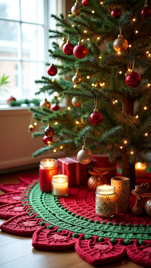 Crochet Christmas Tree Skirts for a Festive Touch