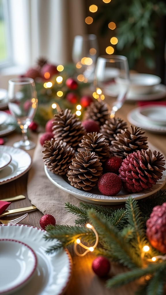 DIY Pinecone Table Decor