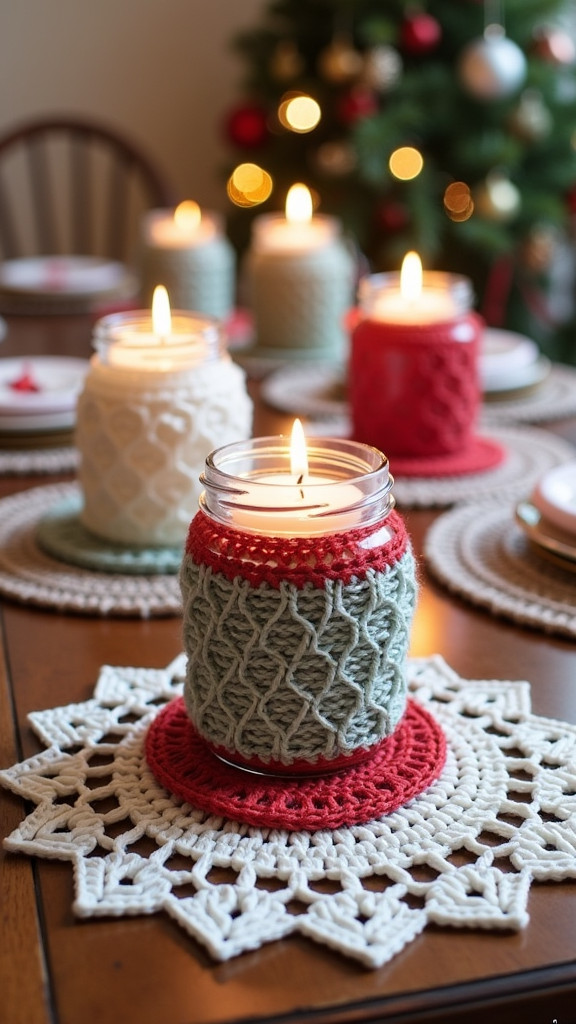 Easy Crochet Holiday Table Centerpieces