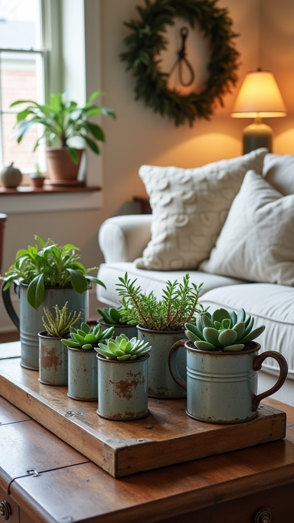 Include a Small Plant for a Touch of Green