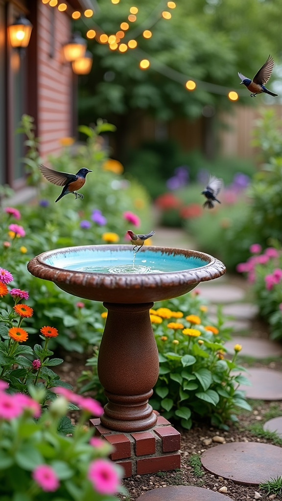 Make a Birdbath from a Repurposed Bowl