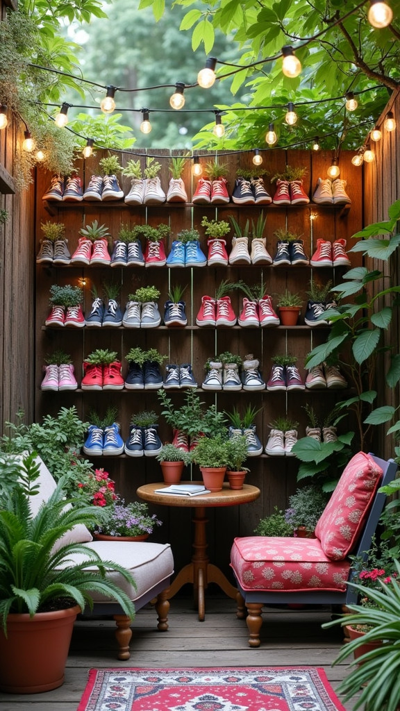 Make a Vertical Garden with Old Shoes