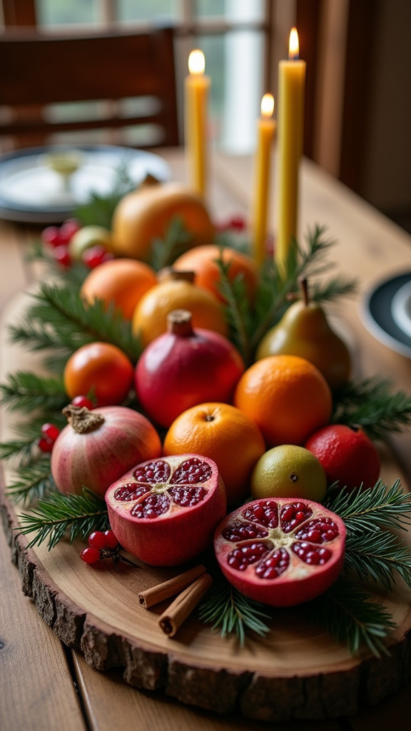 Nature-Inspired Centerpieces with Fruits