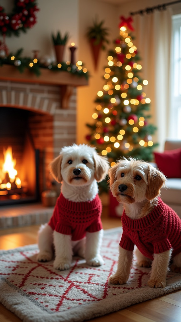 Simple Crochet Christmas Sweaters for Pets