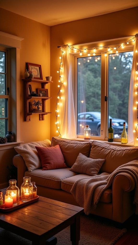 26. Hang String Lights for a Warm Glow