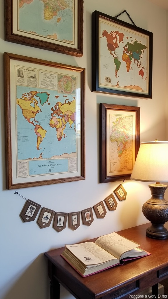 27. Use Old Maps and Travel Memorabilia