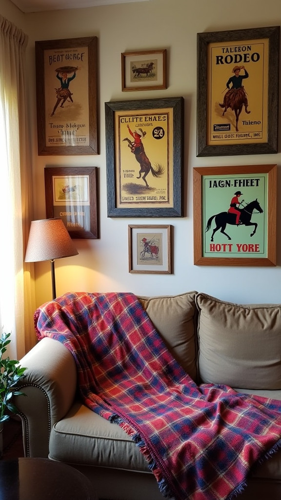 3. Hang Vintage Rodeo Posters