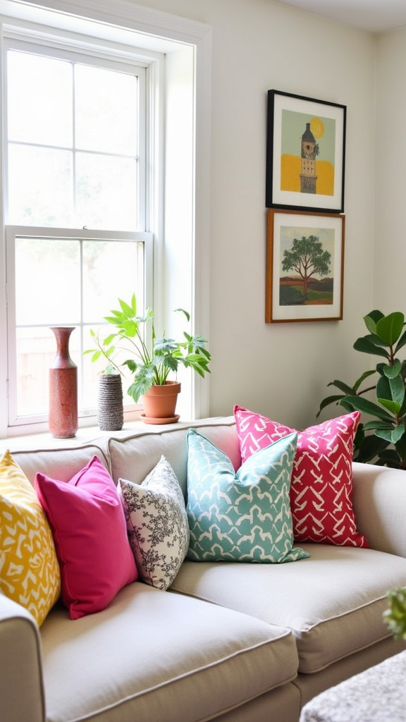 Add a Splash of Color with Throw Pillows