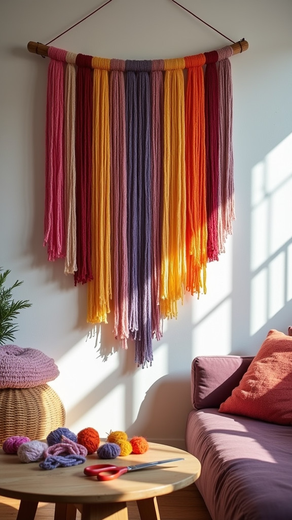 Craft a Colorful Wall Hanging with Yarn