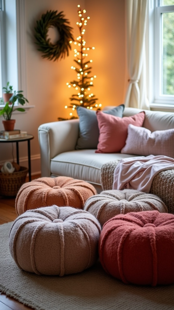 Create a Cozy Corner with Poufs