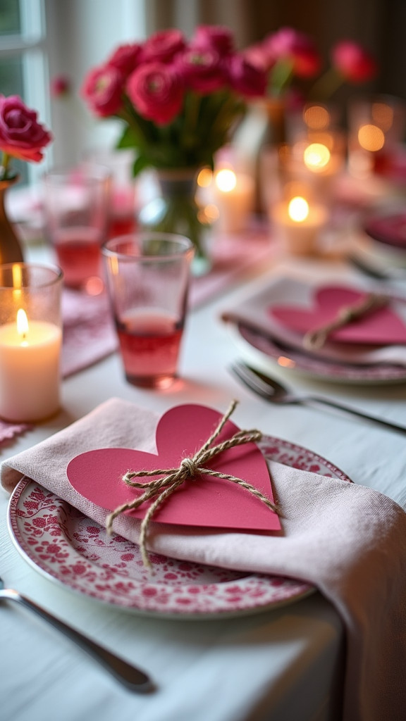 DIY Love Notes as Place Cards