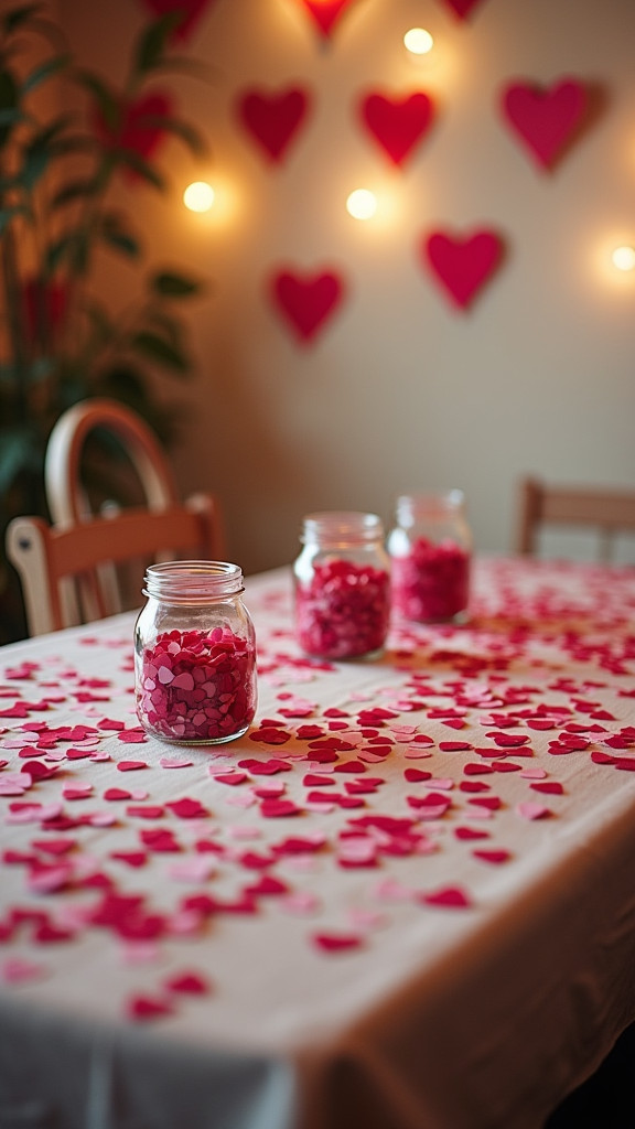 Decorate with Colorful Heart Confetti