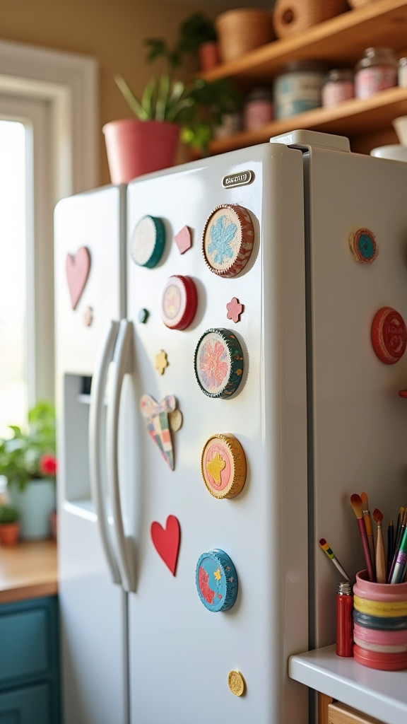 Design Fun Colorful Magnets for the Fridge