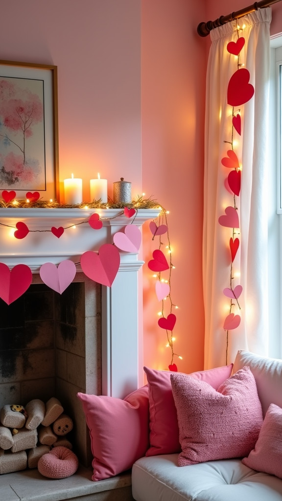 Hang Heart-Shaped Garlands