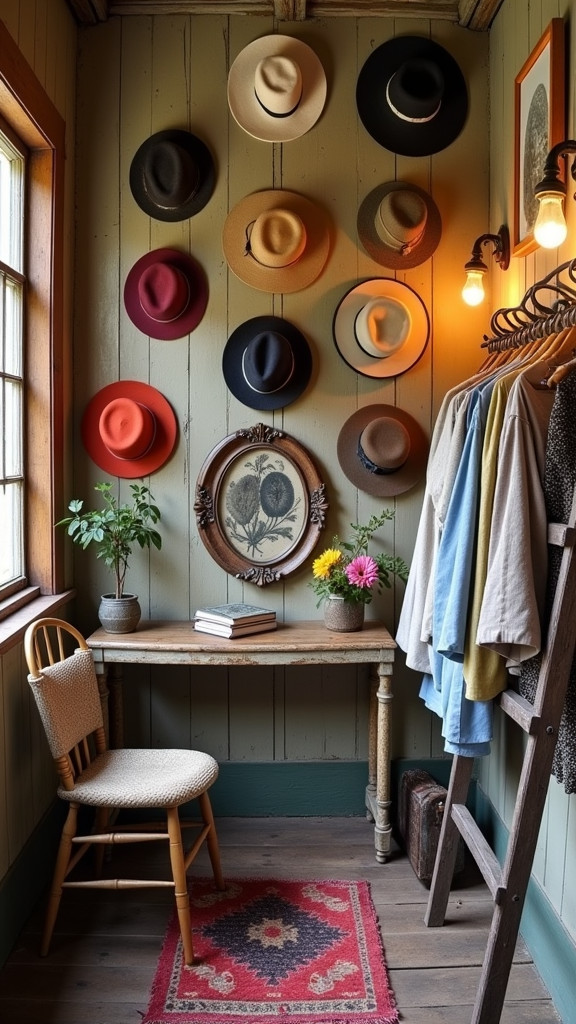 Hang Vintage Hats as Decor