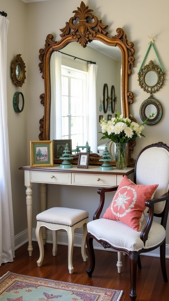 Incorporate Antique Mirrors for Depth