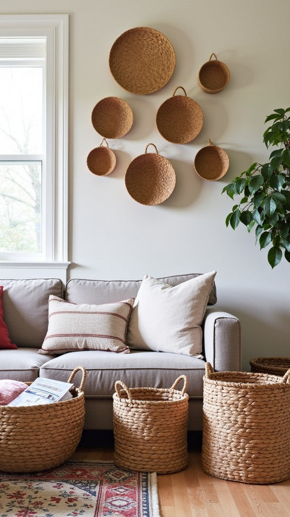 Incorporate Texture with Woven Baskets