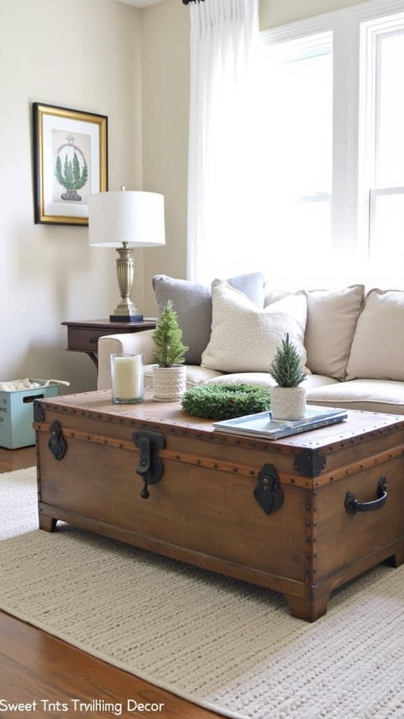 Incorporate a Coffee Table with Storage