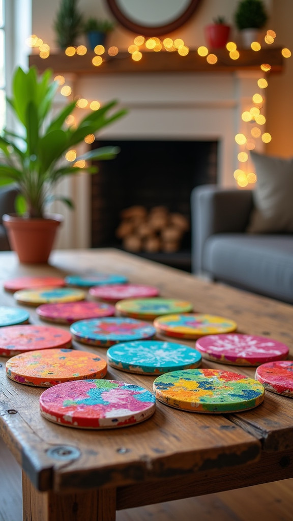 Make Brightly Colored Coasters