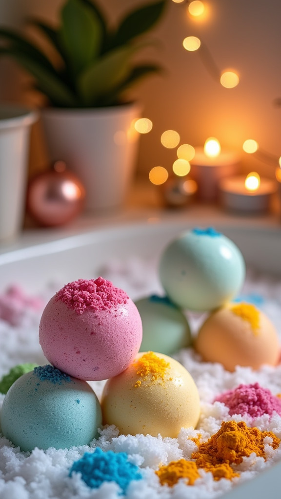 Make DIY Colorful Bath Bombs