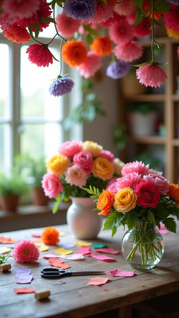 Make Vibrant Tissue Paper Flowers