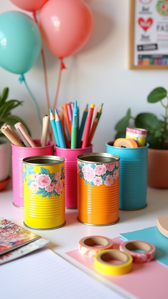 Make a Brightly Colored Desk Organizer