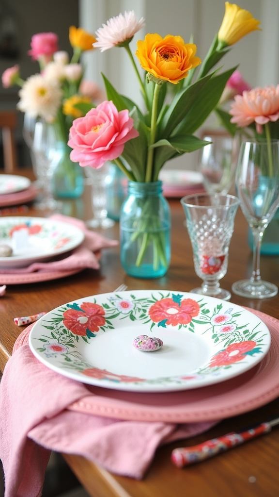 Mix and Match Dinnerware for a Playful Look