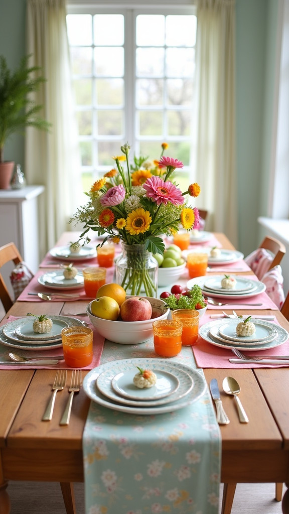 Use Bright Table Linens for a Fresh Dining Experience