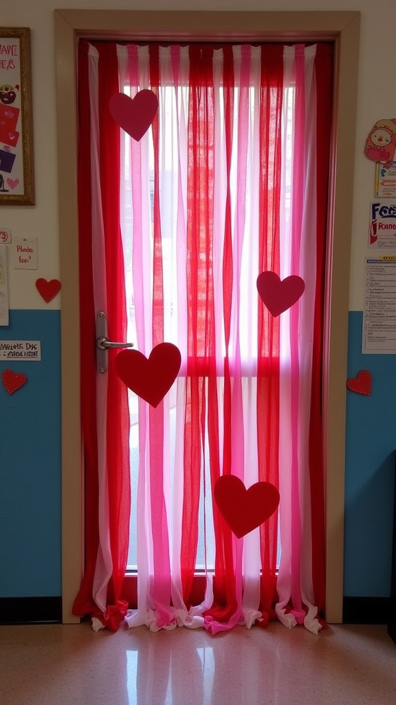 Use Colorful Streamers to Frame the Door