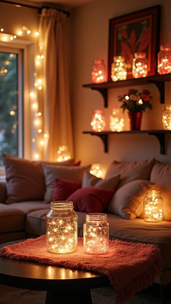 Use Fairy Lights in Glass Jars