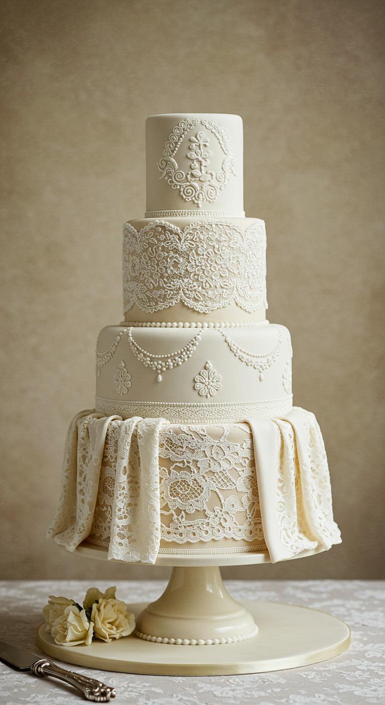 A beautifully decorated wedding cake adorned with various colorful **edible wildflowers**. The cake is set in an outdoor **rustic venue**, surrounded by nature. The wildflowers are in full bloom, showcasing **seasonal varieties** that complement the cake’s design and flavor. The scene conveys a charming and enchanting atmosphere, perfect for a **nature-themed wedding** celebration.