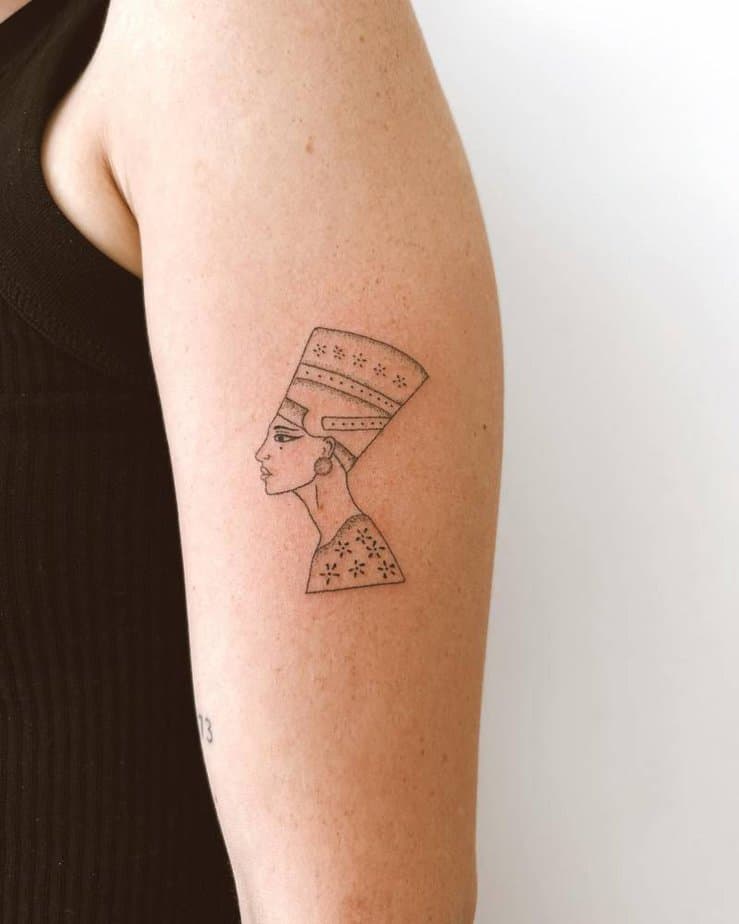 20 Stunning Nefertiti Tattoo Designs That Are Fit For A Queen