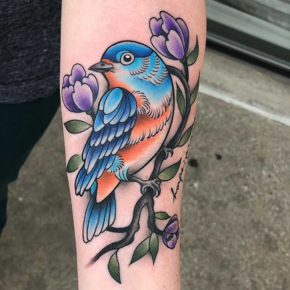 20 Bluebird Tattoo Designs That Capture The Beauty Of Flight