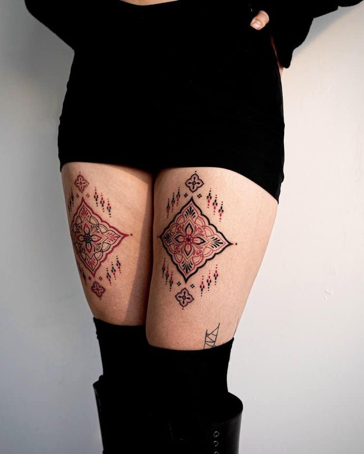 Boho chic diamond patterns