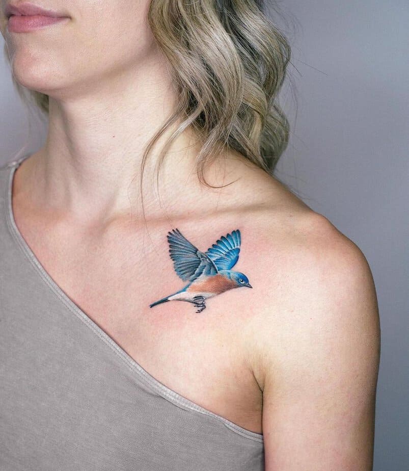20 Bluebird Tattoo Designs That Capture The Beauty Of Flight