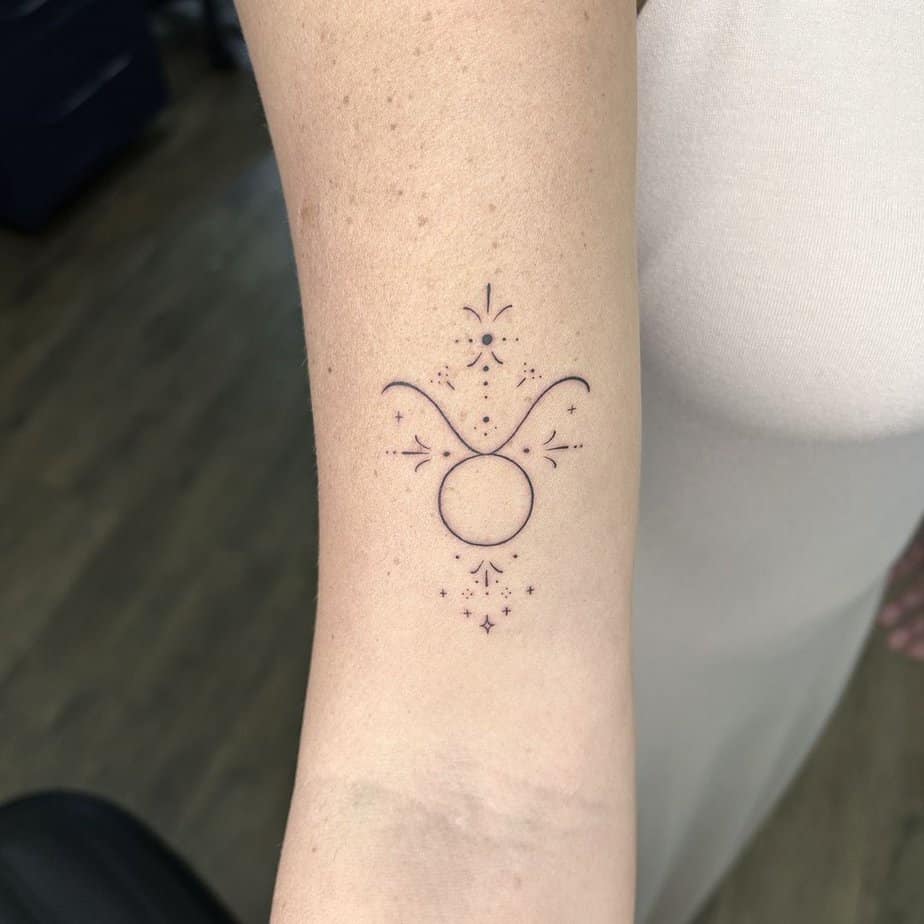 Delicate Taurus symbol