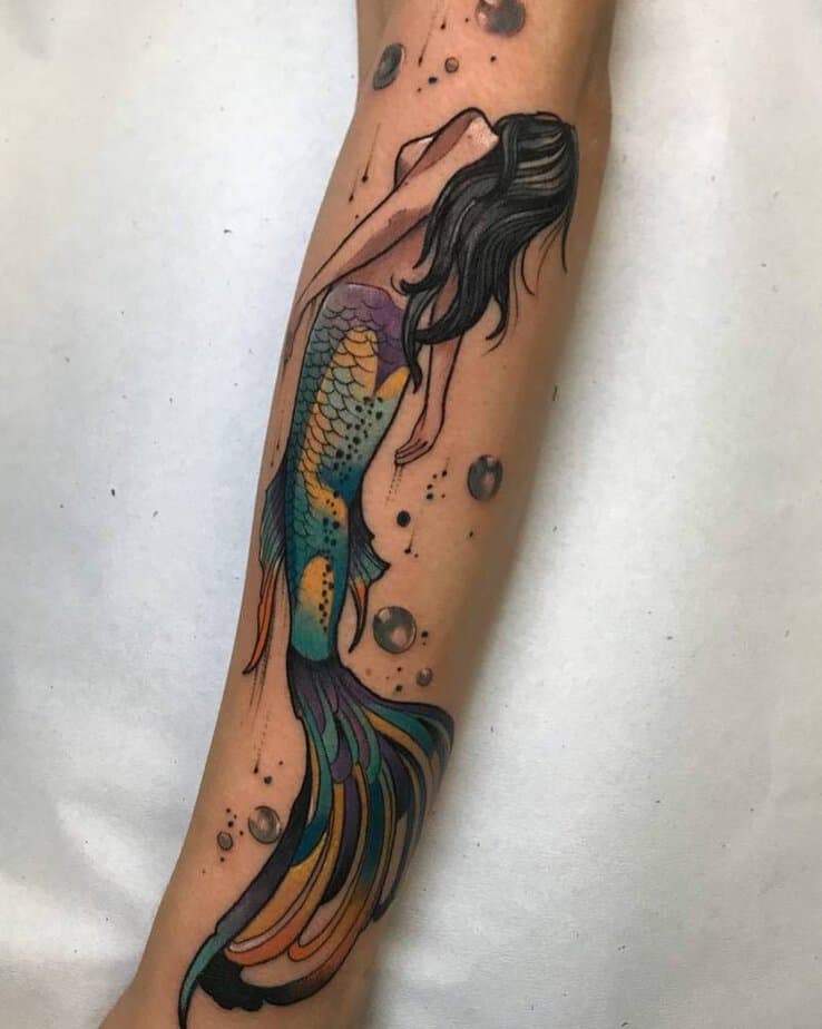 Siren swimming up your arm