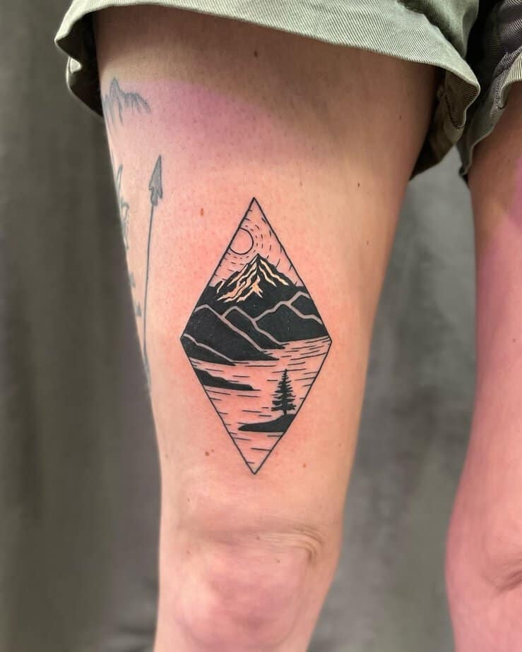 Mountainous diamond landscape