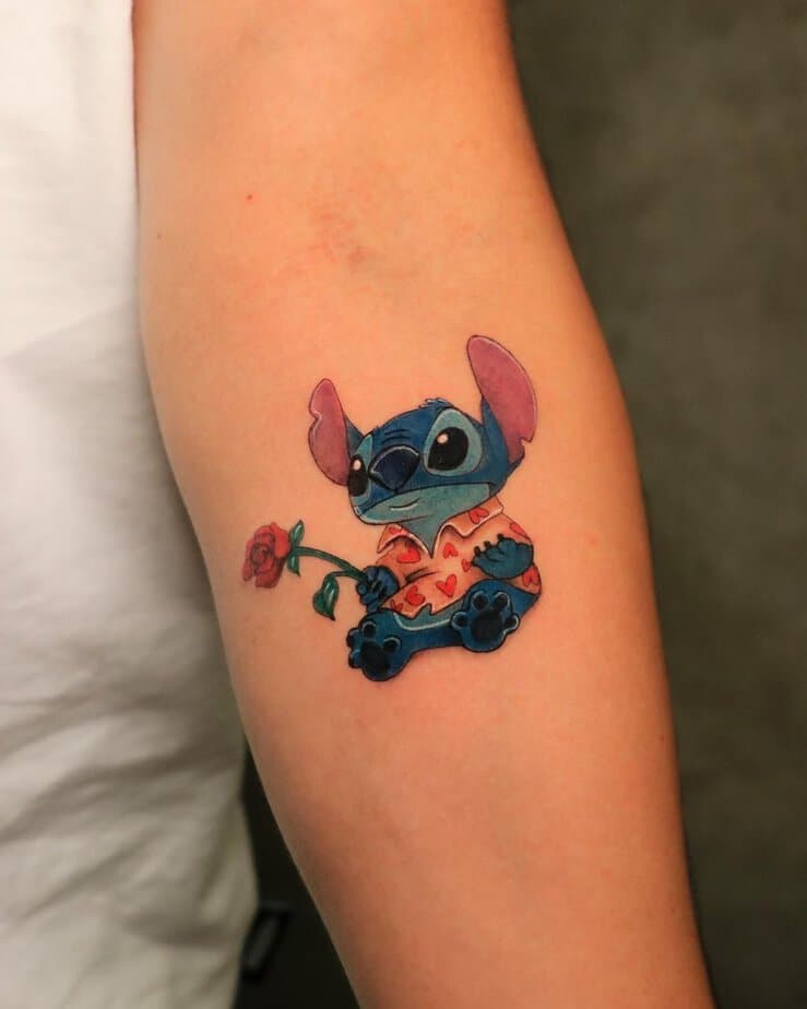 Stitch in love tattoo